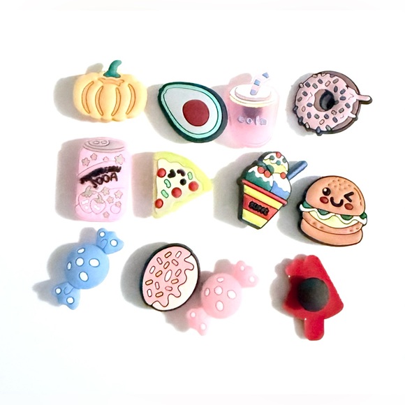 12 Foodie Croc Charms Jibbit Shoe Charm Disney Croc Charms - Picture 12 of 13